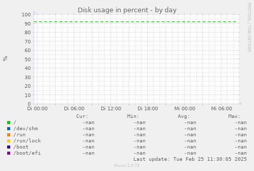 Disk usage in percent